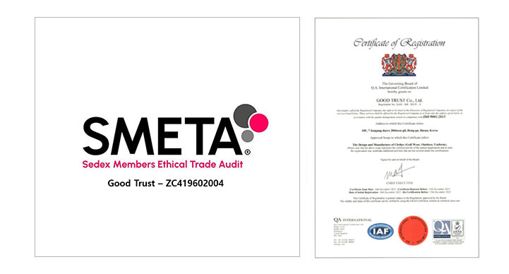 SMETA, ISO 9001:2015 